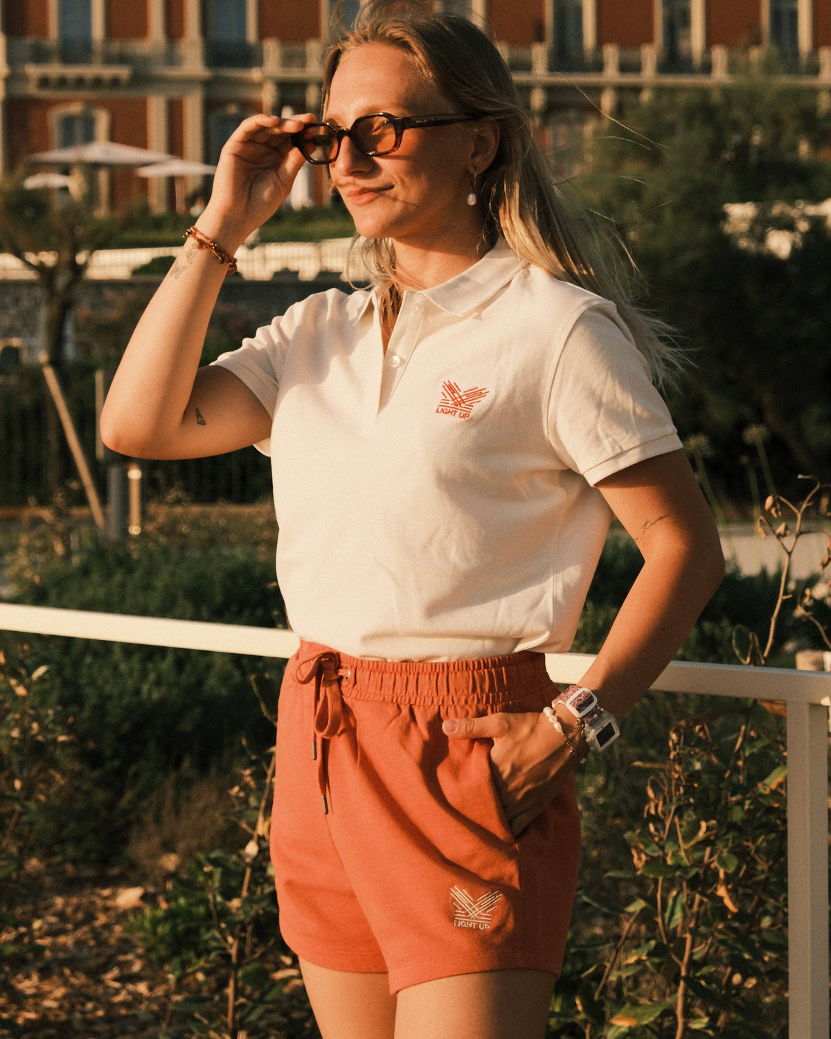 short_linares_femme_orange